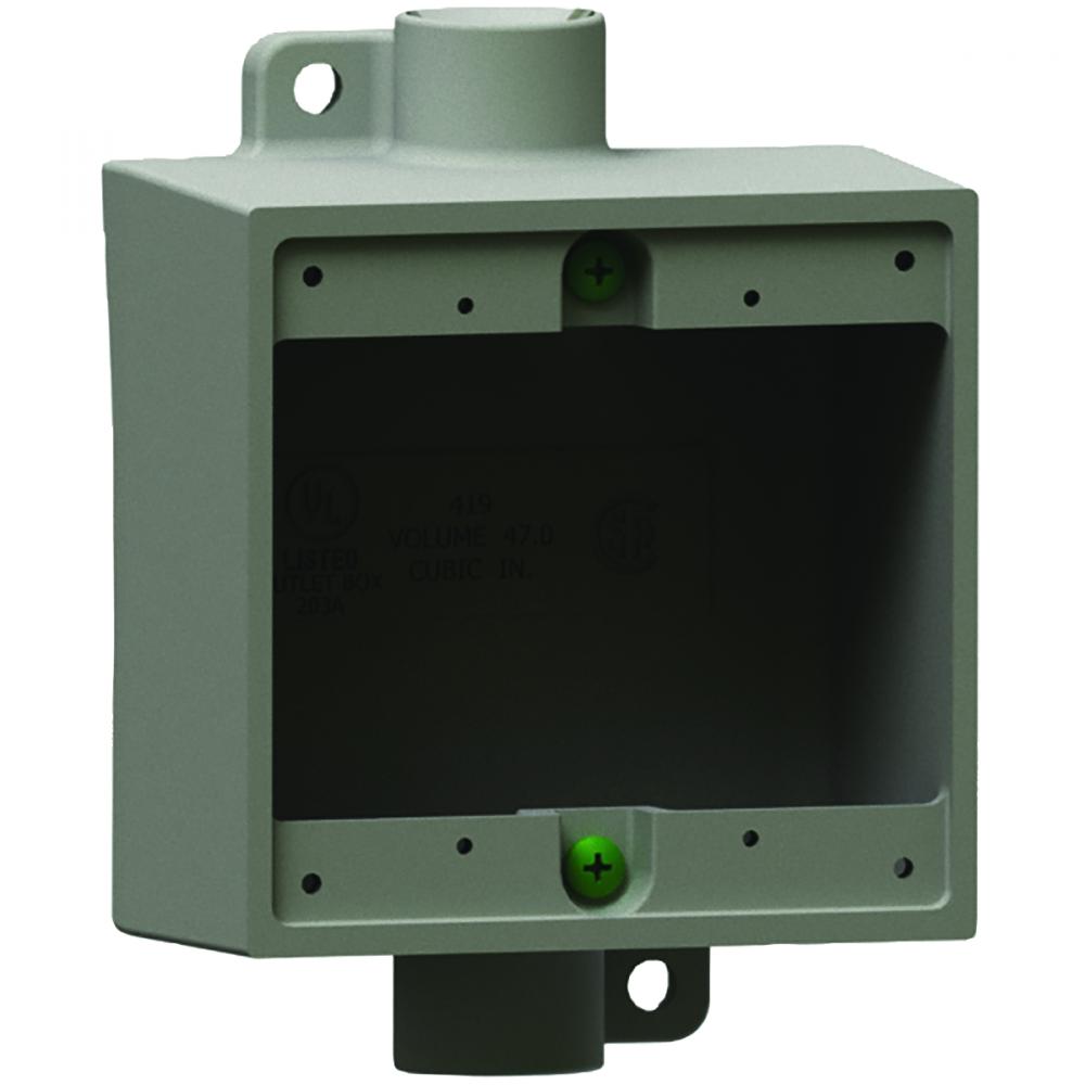DEVICE BOX 2GANG DEEP AL 1/2"