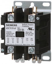 Siemens 42CF15AJ - Contactor, 42DP,40A,2P,Open,24V