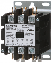 Siemens 42CF35AL - Contactor, 42DP,40A,3P,Open,277V