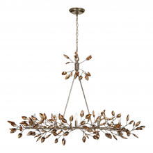 ZEEV Lighting CD10102-5-SL-AGP-CC - 5-Light 49" Organic Antique Gold Linear Chandelier