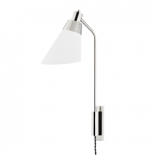 Hudson Valley 5831-PN - Hooke Plug-in Sconce