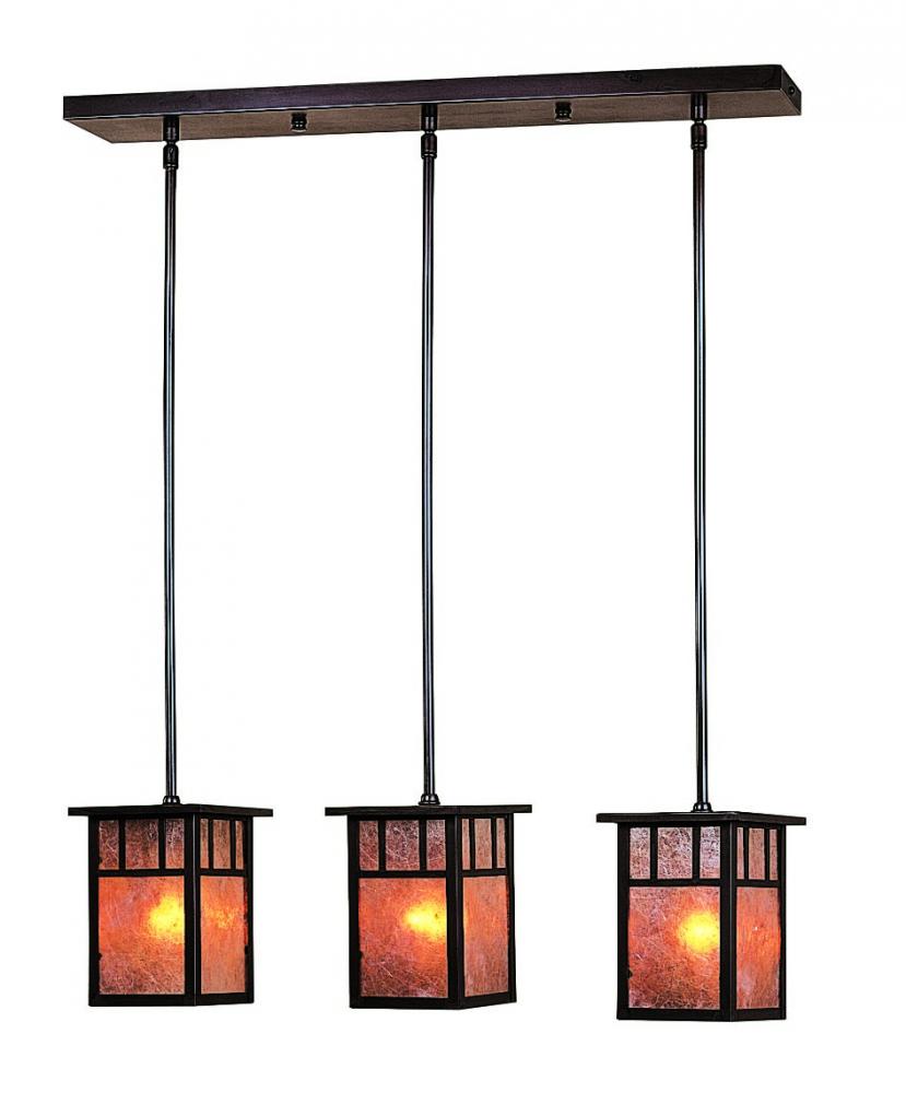 4" huntington 3 light in-line, double t-bar overlay