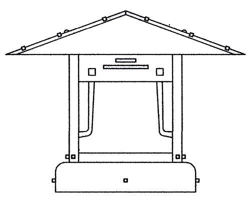 17" pagoda column mount