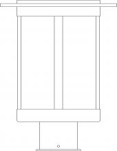 Arroyo Craftsman SAP-9RM-BK - 9" Santorini Post Mount