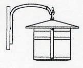 Arroyo Craftsman BB-11GW-BZ - 11" berkeley wall mount