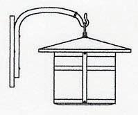 Arroyo Craftsman BB-14GW-BZ - 14" berkeley wall mount