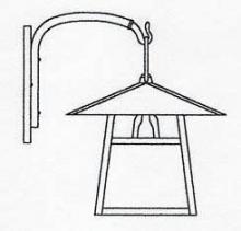 Arroyo Craftsman CB-15BGW-P - 15" carmel wall mount with bungalow overlay