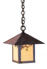 Arroyo Craftsman EH-12AGW-P - 12" evergreen pendant with classic arch overlay