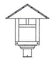 Arroyo Craftsman EP-16ACS-P - 16" evergreen post mount with classic arch overlay