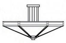 Arroyo Craftsman ETCM-21GW-AC - 21" etoile inverted ceiling mount