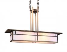 Arroyo Craftsman HCM-35DTGW-BZ - 35" huntington mini-island pendant with double t-bar overlay