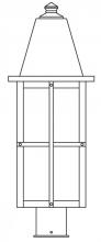 Arroyo Craftsman HP-8LGW-AB - 8" hartford long body post mount