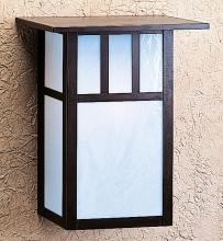 Arroyo Craftsman HS-12AGW-P - 12" huntington sconce with roof and classic arch overlay