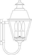 Arroyo Craftsman INB-8MRCS-BZ - 8" inverness wall mount with metal roof