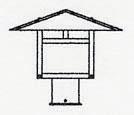 Arroyo Craftsman MP-12CLGW-AC - 12" monterey post mount with cloud lift overlay