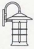 Arroyo Craftsman NB-9LCS-AB - 9" newport long body wall mount