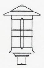 Arroyo Craftsman NP-14LGW-AC - 14" newport long body post mount fixture