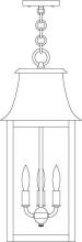 Arroyo Craftsman ORH-10CLR-AB - 10" orpington pendant