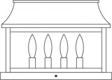 Arroyo Craftsman PRC-15CLR-AB - 15" Providence column mount