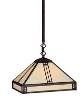 Arroyo Craftsman PSH-12GW-BZ - 12" prairie stem hung pendant