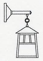 Arroyo Craftsman RB-8OF-AB - 8" raymond wall mount