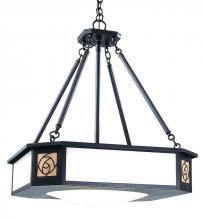 Arroyo Craftsman SCCH-21GW-BZ - 21" saint clair inverted chandelier