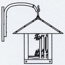 Arroyo Craftsman TRB-16DRGW-P - 16" timber ridge wall bracket with deer filigree