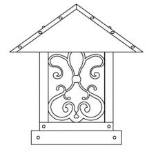 Arroyo Craftsman TRC-12ASGW-AC - 12" timber ridge column mount with ashbury  filigree