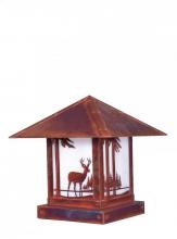 Arroyo Craftsman TRC-12DRGW-AB - 12" timber ridge column mount with deer filigree