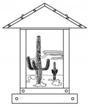 Arroyo Craftsman TRC-9CTGW-VP - 9" timber ridge column mount with cactus filigree