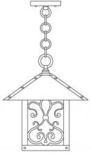 Arroyo Craftsman TRH-12ASGW-AC - 12" timber ridge pendant with ashbury  filigree