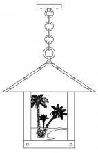 Arroyo Craftsman TRH-16PTCS-MB - 16" timber ridge pendant with palm tree  filigree