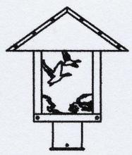 Arroyo Craftsman TRP-12GSGW-AC - 12" timber ridge post mount with goose filigree