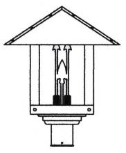 Arroyo Craftsman TRP-16ARGW-AC - 16" timber ridge post mount with arrow filigree