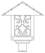 Arroyo Craftsman TRP-16ASGW-AC - 16" timber ridge post mount with ashbury  filigree