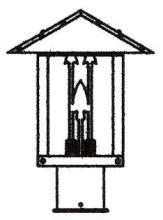 Arroyo Craftsman TRP-9ARGW-AC - 9" timber ridge post mount with arrow filigree