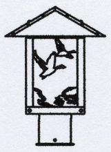 Arroyo Craftsman TRP-9GSGW-AC - 9" timber ridge post mount with goose filigree