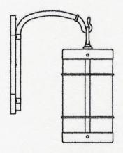 Arroyo Craftsman VB-11NRGW-RB - 11" valencia wall mount - no roof