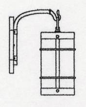 Arroyo Craftsman VB-7NRGW-AC - 7" valencia wall mount - no roof