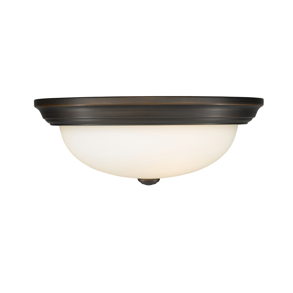 3-Light Flushmount Ceiling Light Rubbed Bronze