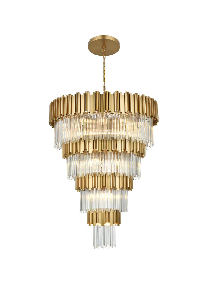 Willow 40 inch Chandelier in Satin Gold
