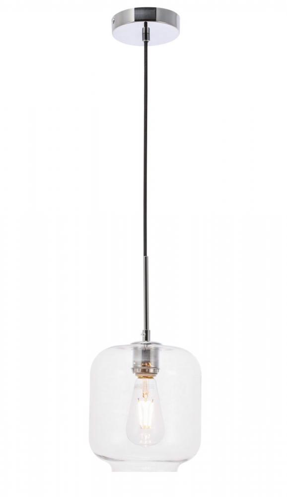 Collier 1 light Chrome and Clear glass pendant