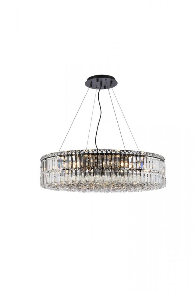 Maxime 32 Inch Black Chandelier