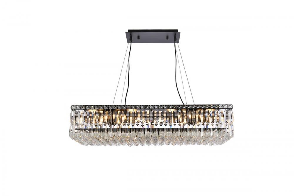 Maxime 36 inch black chandelier