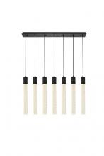 Elegant 2066S42BK - Weston 7 Lights Pendant in Black