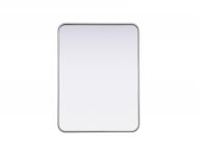 Elegant MR8A2432SIL - Contour Metal Rectangle Mirror 24x32 in Silver