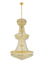 Elegant V1800G36G/RC - Primo 32 Light Gold Chandelier Clear Royal Cut Crystal