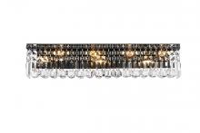 Elegant V2032W30BK/RC - Maxime 30 inch black wall sconce