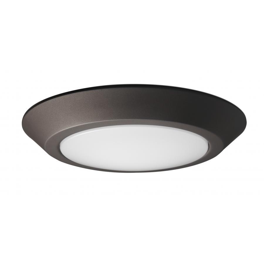 7"- LED Disk Light Flush - Mahogany Bronze Finish - 3000K