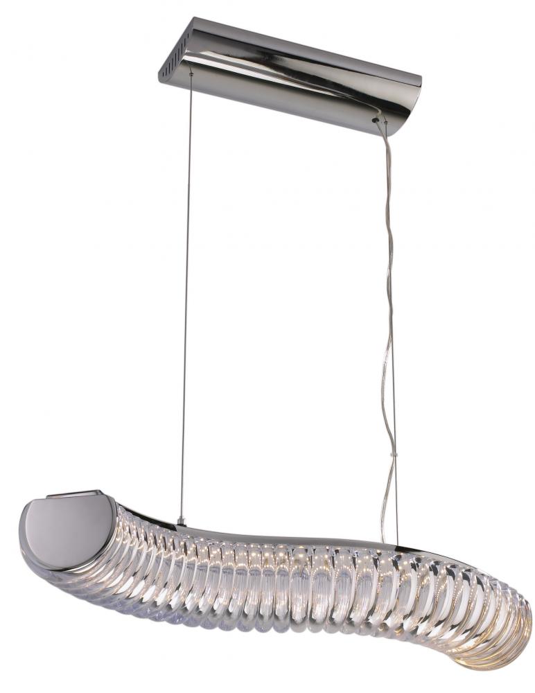 2 Seventy LED Curved Pendant Clear Acrylic